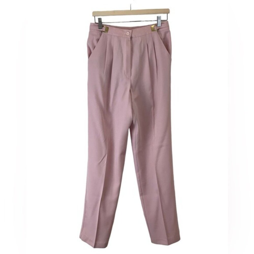 Counterparts Blush Pink High Waist Pleated Tapered Trousers Size‎ 6
